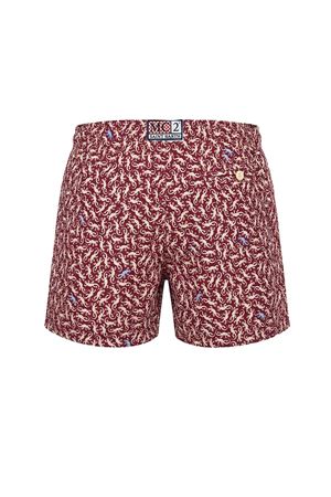 Costume da mare bordeaux con stampa Geco SAINT BARTH KIDS | JEA002204033L